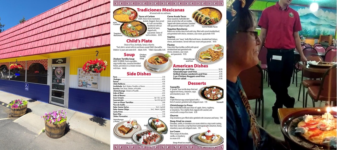 La Presa Mexican Restaurant Menu