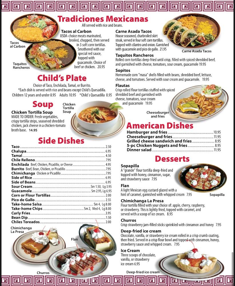 La Presa Mexican Restaurant Menu image 1