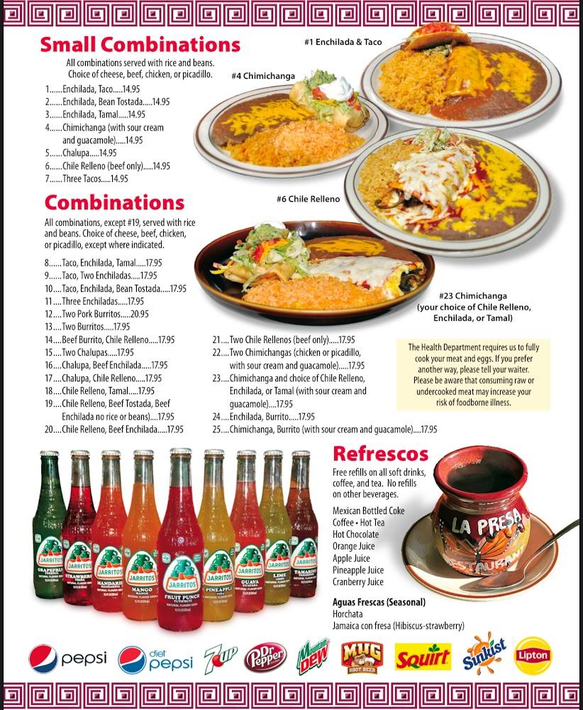 La Presa Mexican Restaurant Menu image 4
